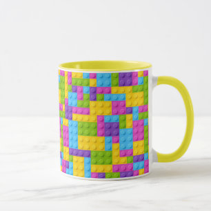 Tasse Motif en plastique de blocs de construction