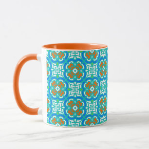 Tasse Motif ethnique Turquoise