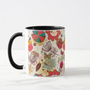 Tasse Motif floral dans le rétro style 4