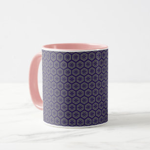 Tasse Motif géométrique bleu et gris