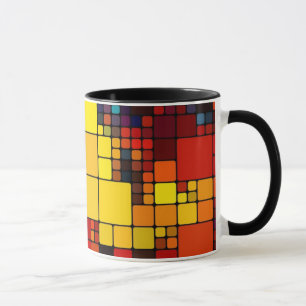 Tasse Motif géométrique d'arc-en-ciel vibrant abstrait