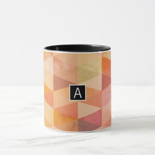 Tasse Motif géométrique Triangle souple   Monogramme