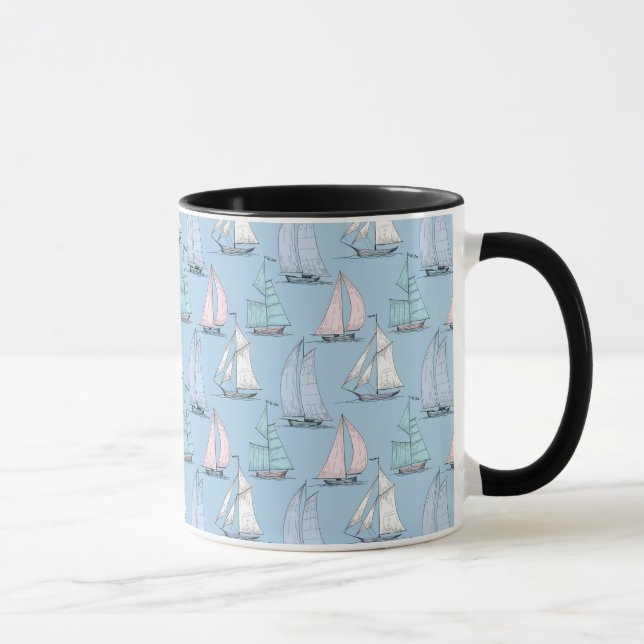 Tasse Motif mignon 1 de voilier (Droite)