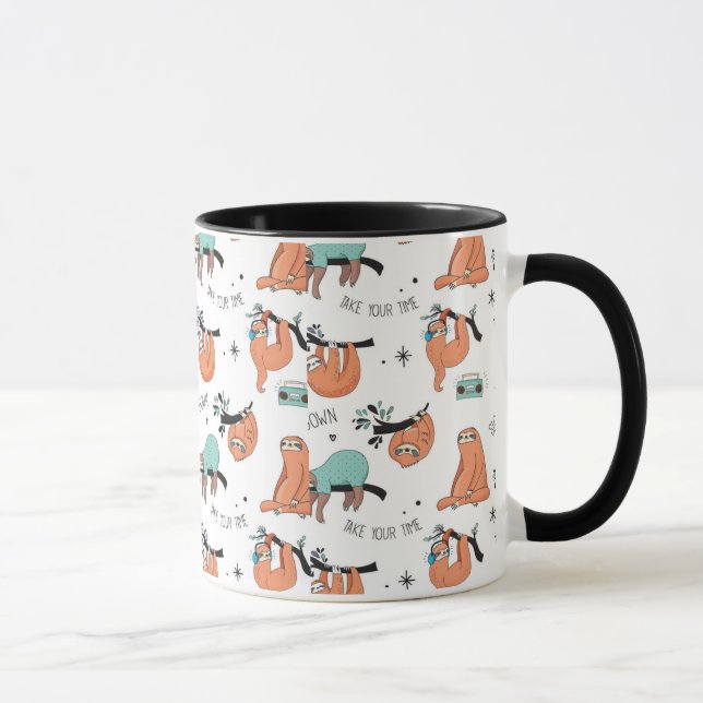 Tasse Motif mignon de paresse (Droite)