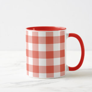 Tasse Motif orange et blanc de guingan
