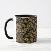 Motif oriental du dragon de mer