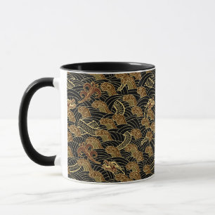Tasse Motif oriental du dragon de mer