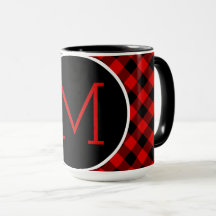 Motif Plaid personnalisé Red Black Buffalo Check