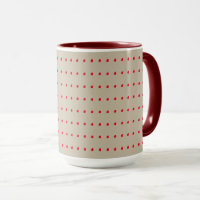 Motif Pois beige et rouille