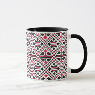 Tasse Motif rétro à point rouge et noir