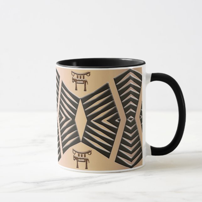 Tasse motif tribal africain ethnique (Droite)