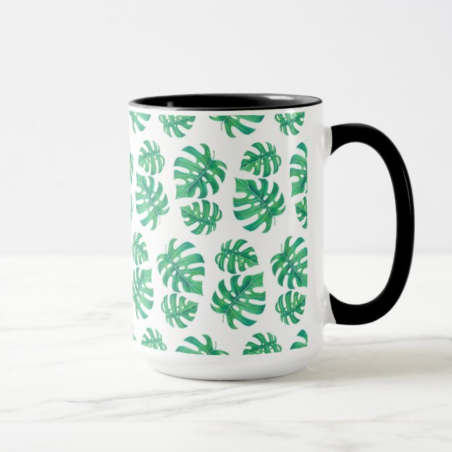 Tasse Motif tropical avec feuilles monstères (Droite)