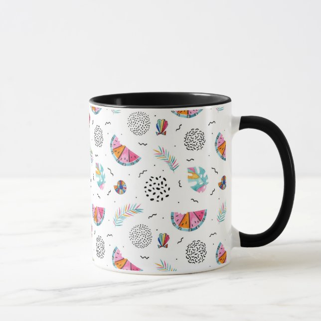 Tasse Motif tropical d'été de style de Memphis (Droite)