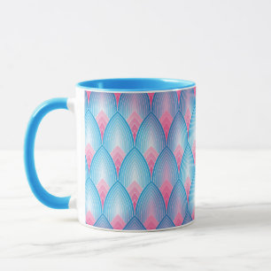 Tasse Motif turquoise et rose de pétale