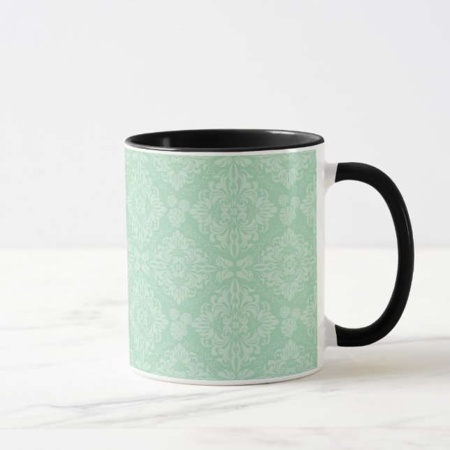 Tasse Motif vert de damassé (Droite)