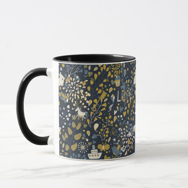 Tasse Motif vintage abstrait (Gauche)