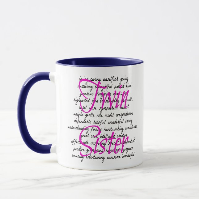 Tasse Mots de la soeur jumelle (Gauche)