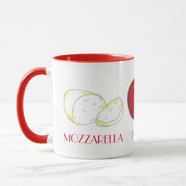 Tasse Mozzarella Tomato Basil Italien Cuisine alimentair (Gauche)