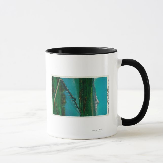 Tasse Mt Hood et Pont inter-États en Saumon blanc (Droite)