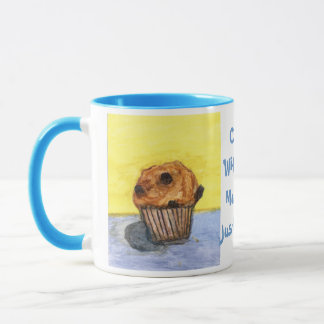 Tasse Muffin en céramique de confiture de chocolat peint