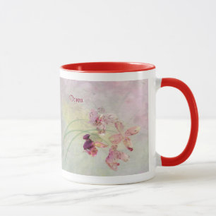 Tasse Mug, 18oz dans un Grunge Orchid Design
