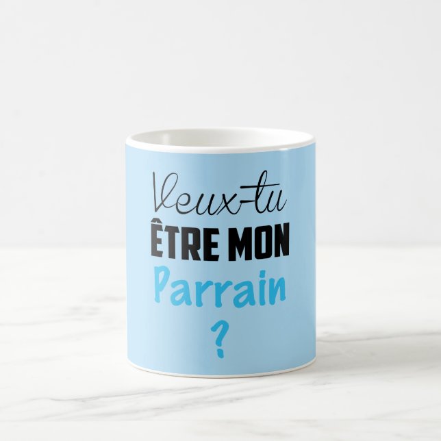 Tasse MUG Cadeau Veux Tu être mon Parrain ? (Centre)