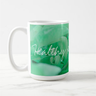 Tasse Mug Feuilles Vertes Sain Et Naturel