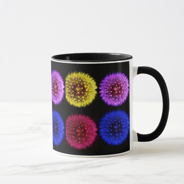 Tasse multicolore de pissenlits (Droite)