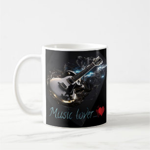 tasse Music Lover noire guitare