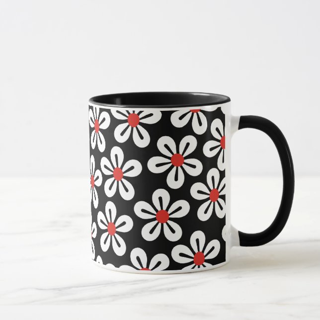 Tasse Musique à fleurs blanches (Droite)