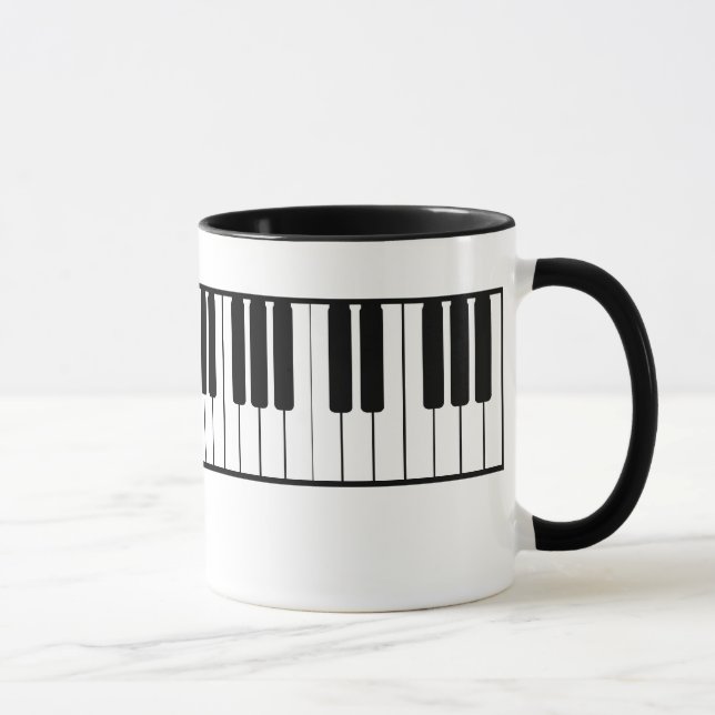 Tasse Musique de clavier de piano (Droite)