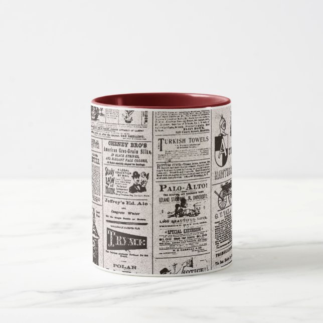 Tasse Musique de journal vintage (Centre)