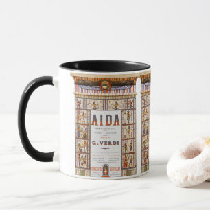 Tasse Musique d'opéra vintage, Aïda égyptienne de Verdi