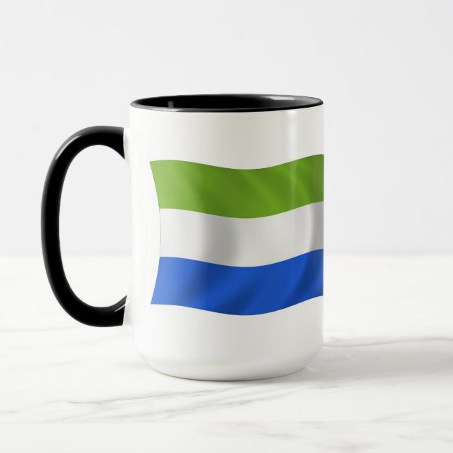 Tasse Musique du drapeau de la Sierra Leone (Gauche)