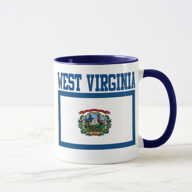 Tasse Musique du drapeau de l'État de Virginie-Occidenta (Droite)