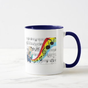 Tasse Musique notes couleurs