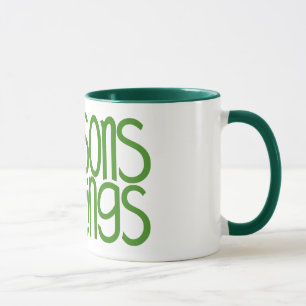 Tasse Musique verte Joyeuses Fêtes