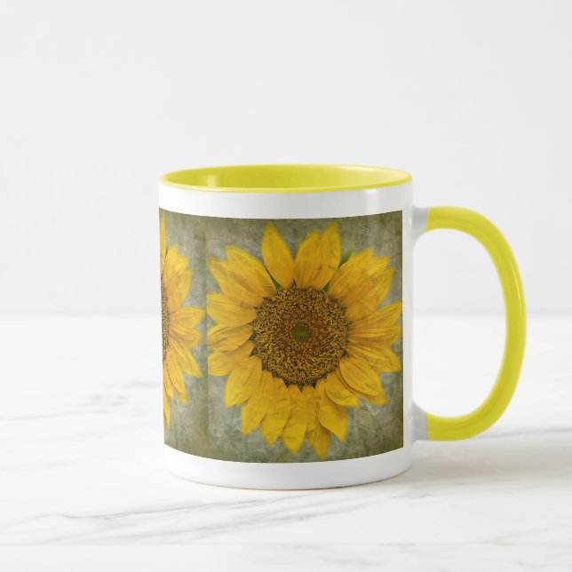 Tasse Musique vintage de tournesol (Droite)