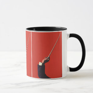 Tasse Musique vintage, main du chef tenant un baton