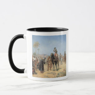 Tasse Napoléon arrivant à une oasis d'Egyptien (l'huile