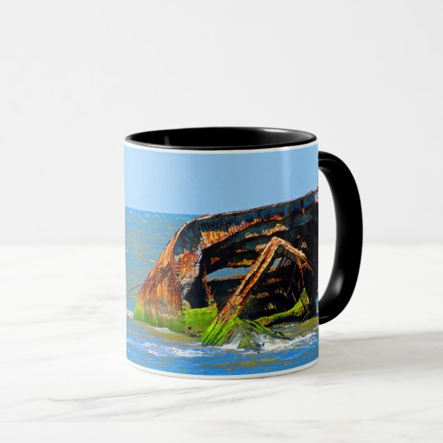 Tasse Naufrage Abstrait Bleu (Devant droit)