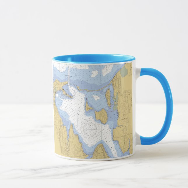 Tasse nautique de diagramme de port de la baie NY (Droite)