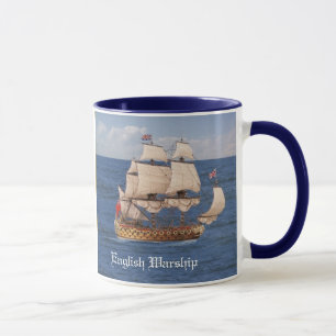 Tasse nautique de navire de guerre anglais