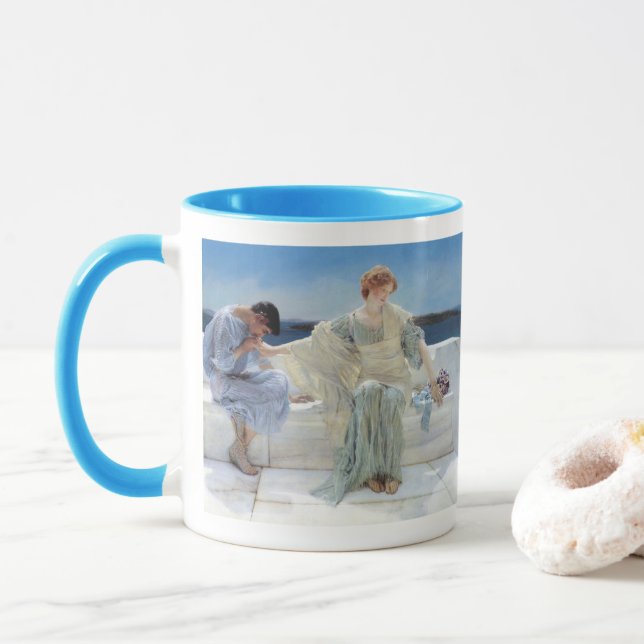 Tasse Ne me demandez plus par Sir Lawrence Alma-Tadema (Avec donut)