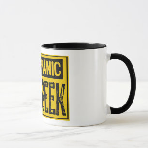Tasse Ne pas paniquer Signe - Je suis un Geek - Jaune/No