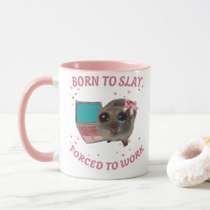 Tasse Né pour Détruire – Forcé de Travailler Ham