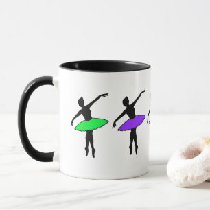 Tasse Neon Ballerinas Ballet Pointe Enseignant de danse 