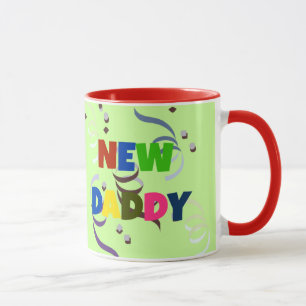 Tasse "NEW DADDY" en lettres colorées