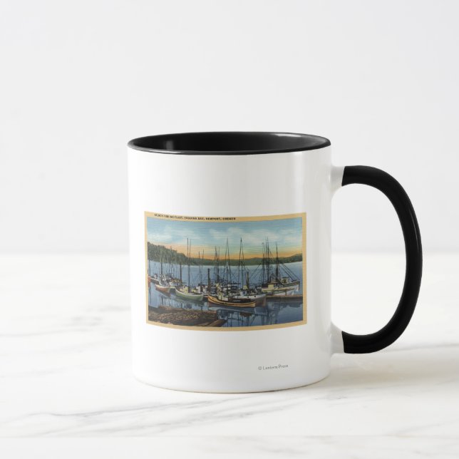 Tasse Newport, Oregon - Flotte de pêche Saumon à Yaquin (Droite)