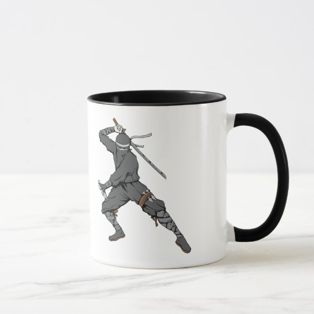 Tasse Ninja ~ Ninjas 2 Martial Arts Warrior Imaginaire A (Droite)